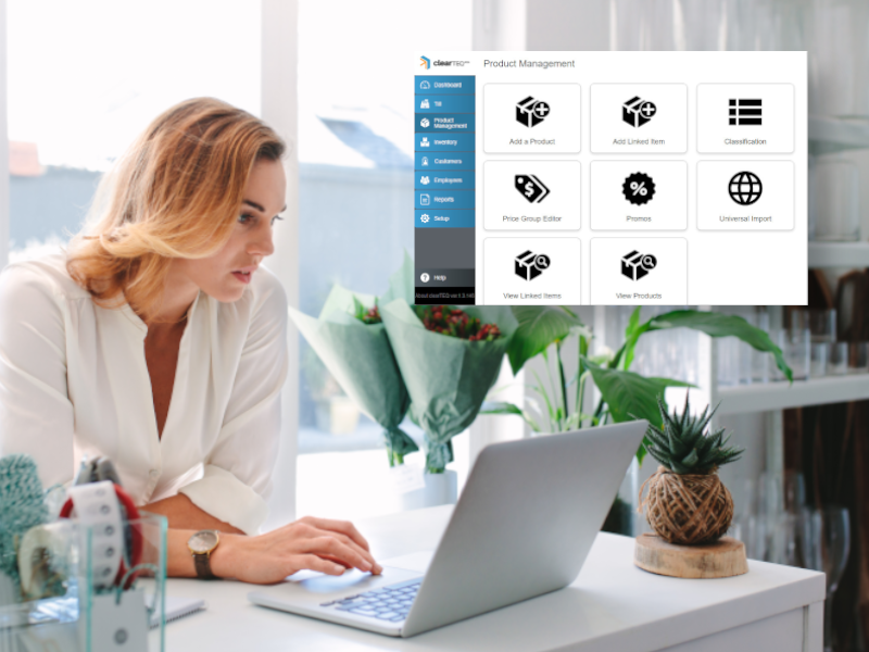 Woman Viewing Product Management