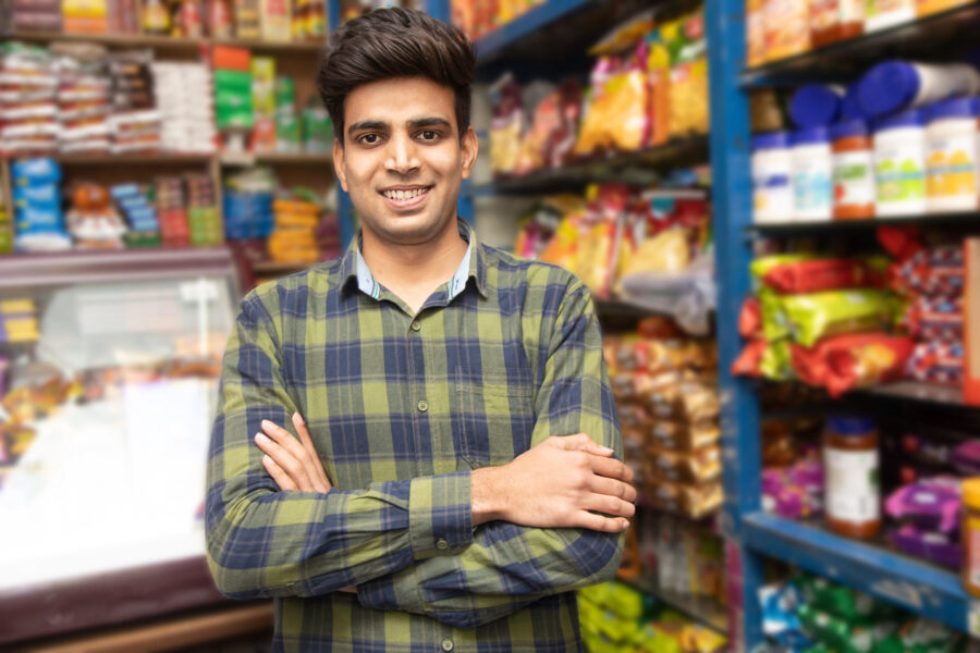 man in his minimart