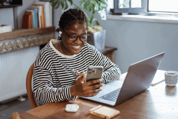 Business owner working remotely