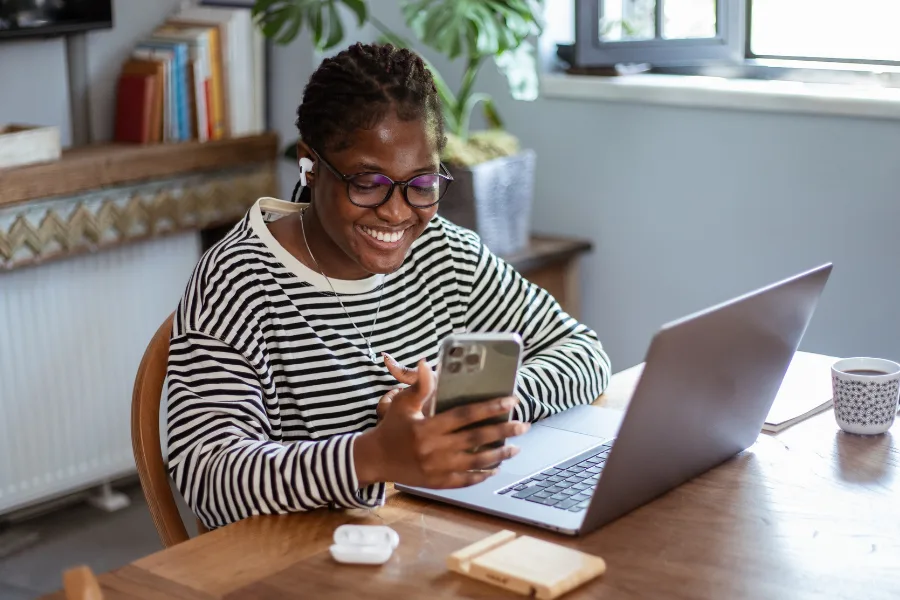 Business owner working remotely