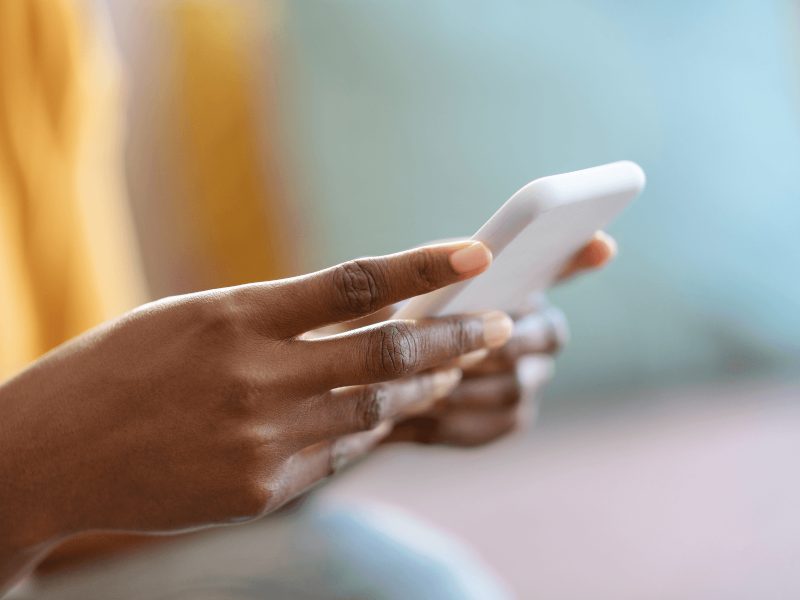 User accessing technical services support on a mobile device for ClearTEQ software assistance